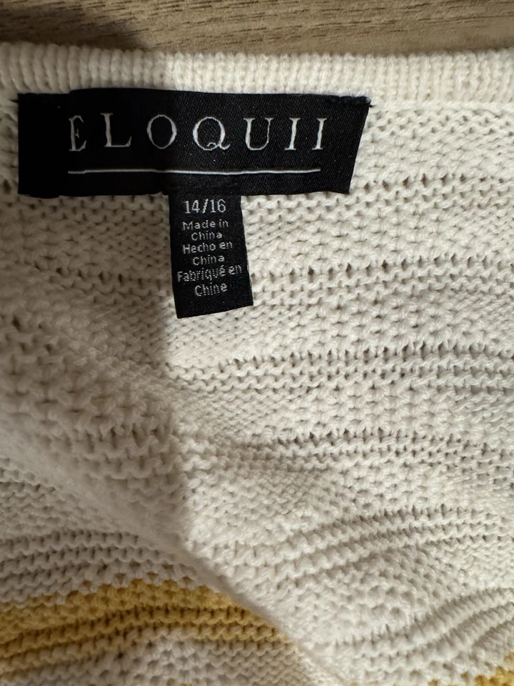 Eloquii Women's Crochet Sweater Dress Colorful Patterned, Plus Size 14/16 - Image 3 of 4