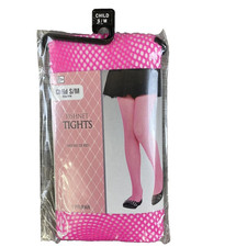 Pink Fishnet Kids Tights - Child S/M