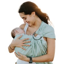 Nalakai Luxury Ring Sling Baby Carrier - Linen Blend, Soft, Safe, Comfortable