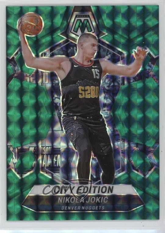 2023-24 Panini Mosaic City Edition Teal Mosaic Prizm /75 Nikola Jokic #287