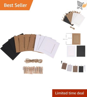 30Pcs Kraft Paper Photo Frames Wall Decor DIY Collage Picture Display