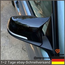 2X Glanz Schwarz Spiegelkappen Gehäuse Für BMW F20 F21 F22 F30 F31 F32 F33 F36