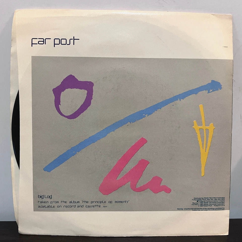 ROBERT PLANT - Big Log / Far Post (Pic Sleeve) - 7" Vinyl Record 45RPM - VG+ - Image 2 of 4