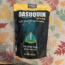 Dasuquin w/ msm Joint Health Supplement for Large Dogs 84 Chews Exp 02/2027