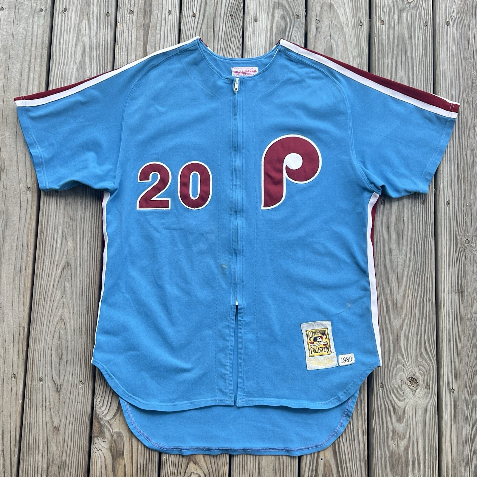 Maillot Mike Schmidt 20 - Philadelphia Phillies - Cooperstown 1976 - Mitchell & Ness - Vert - Taille 60