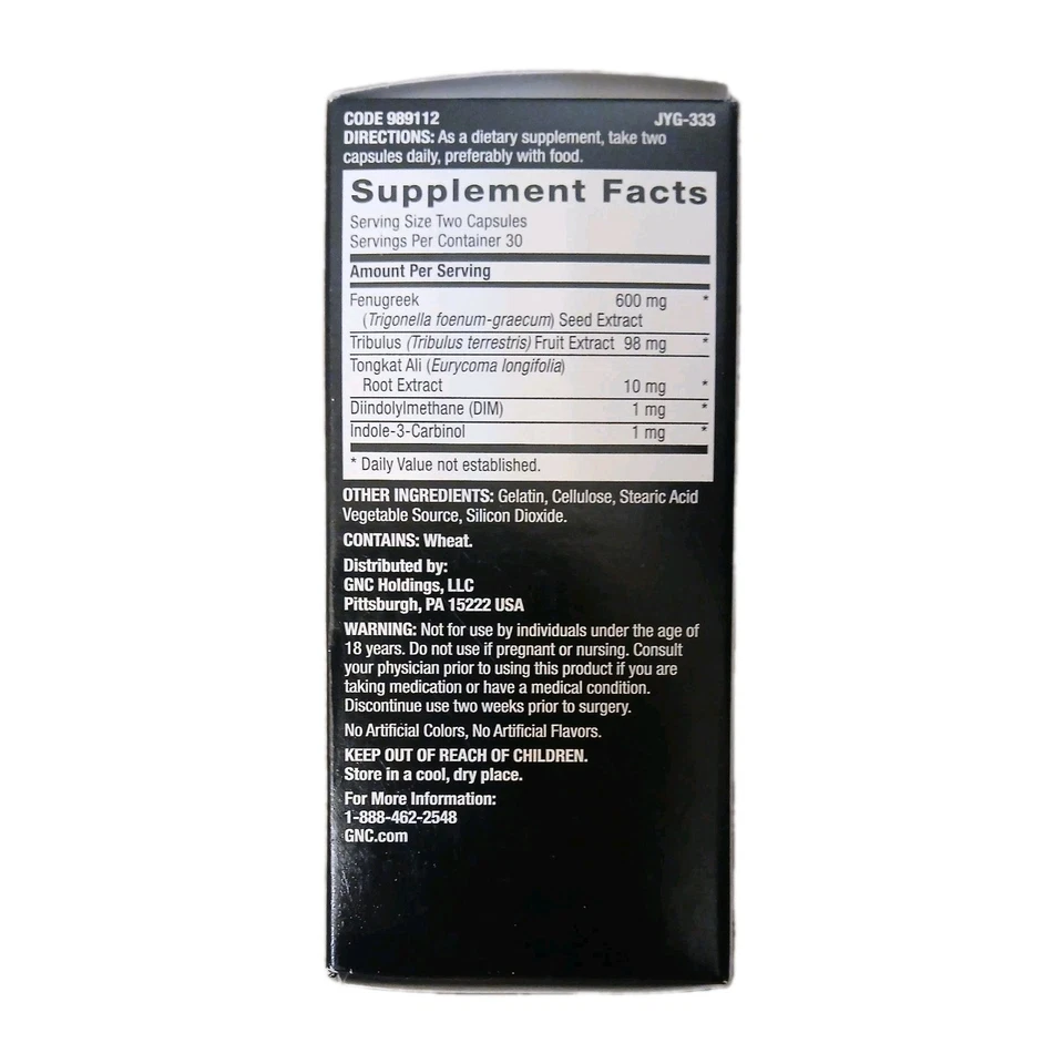 2x GNC MEGA MEN SUPLEMENTO DE REFORÇO DE TESTE AVANÇADO DE TESTOSTERONA 120 CÁPSULAS TOTAIS - Imagem 4 de 4