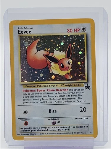 EEVEE 1999 POKEMON WIZARDS OF THE COAST BLACK STAR PROMO HOLO #11 Q1882