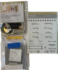 Project Life Cards Lot 3 Stampin Up MOMENTS LIKE THESE Stamps Accessories USED