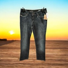 Cruel Girl Junior Jeans Sz 1 29x31 Low Rise Relax Straight Leg Dark Wash Stretch