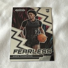 2023 Panini Prizm Draft Picks Fearless Amen Thompson #11 RC Rookie Card Rockets