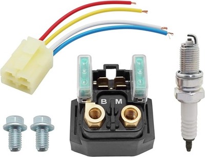 M MATI Starter Solenoid Relay & Plug & Spark for Yamaha Grizzly 350 400 450 660