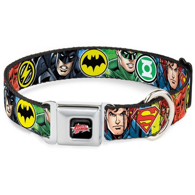 Dog Collar JLO-JUSTICE LEAGUE Star Logo Black/Silver-Fade/Red Justic (US IMPORT)