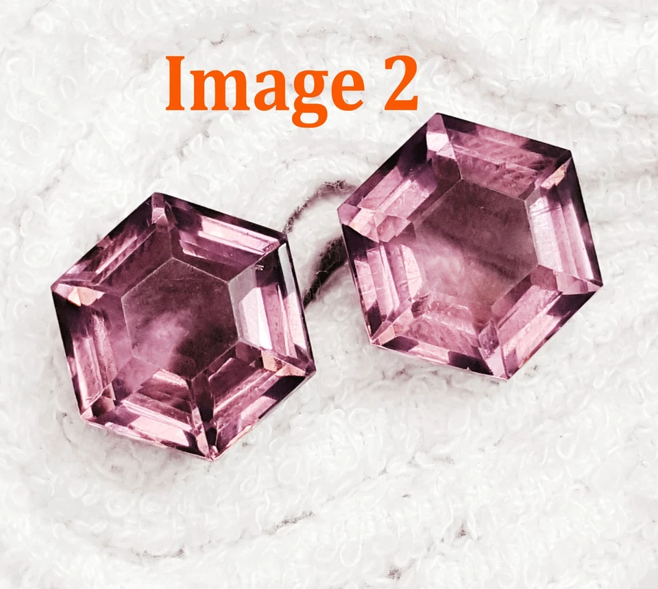 9 To 11 Ct Alexandrite Color Changing Pair Loose Gems Hexagon Certified RL163 - Image 3 of 4