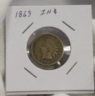 1863 US Indian Cent 1c  VG (Cleaned)