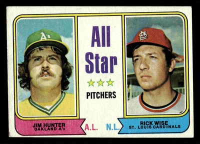 1974 Topps All-Star Pitchers (Jim ''Catfish'' Hunter / Rick Wise) #339