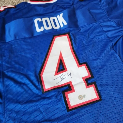 Buffalo Bills James Cook #4 Autographed Football Jersey Beckett Authenticated