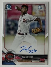 Josiah Gray 2018 Bowman Chrome Auto Autograph 1st Bowman Reds Nationals Dodgers