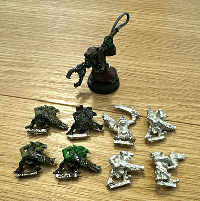 Warhammer 40K Orks Gretchin/Grots und Treiba teilweise bemalt