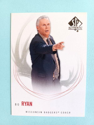 2010 SP AUTHENTIC BASKETBALL BO RYAN #95 COACH WISCONSIN BADGERS