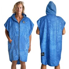 Surf Poncho Changing Robe Towel - Hooded, Zippered Towel Poncho for Beach, Su...