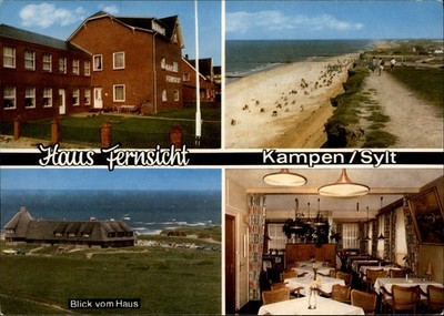 Haus Fernsicht Kampen Sylt Germany vintage postcard a346
