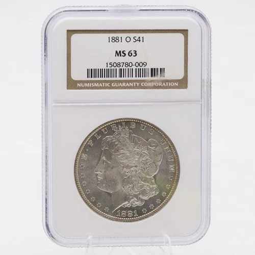 1881 O S41 Morgan Dollar MS63 NGC 90% Silver New Orleans