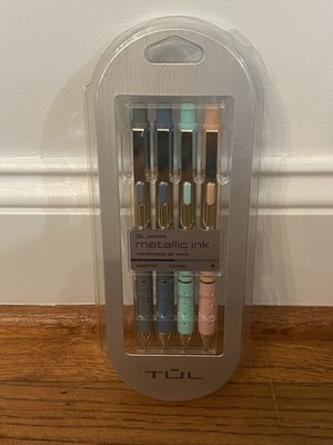 TUL Limited Edition Metallic Gel Pens Medium Point 0.8 mm Assorted Gold Block 4