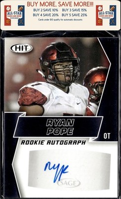 2019 SAGE HIT #A85 Ryan Pope Autographs Auto San Diego State Aztecs