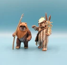 2 Star Wars Ewok Figures Wicket & Logray Kenner 1998 Lot SW 5