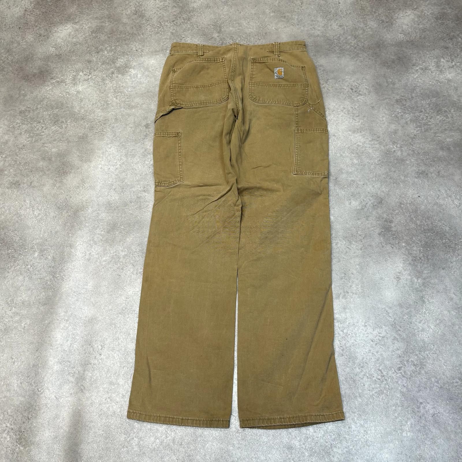 Carhartt Trousers Womens 28" Regular Fit Carpenter Canvas Workwear Pants, Beige image 2
