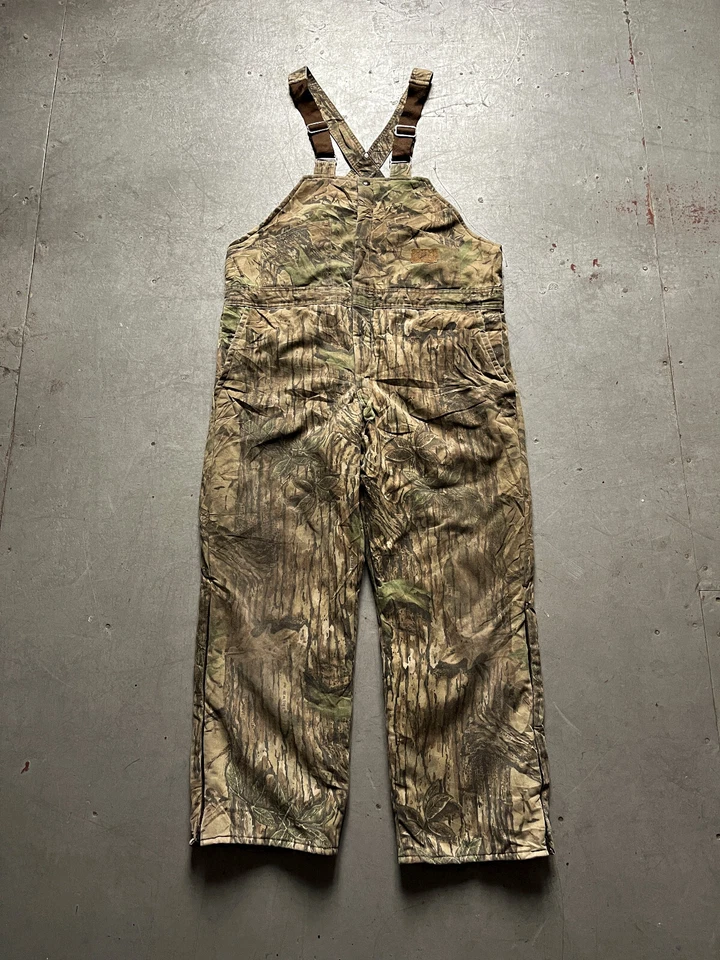 Vintage Duxbak Realtree Camo Insulated Hunting Overalls Bibs Men’s Size L - Image 4 of 4
