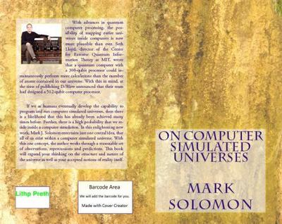 On Computer Simulated Universes by Solomon, Mark, Brand New, Free shipping in...