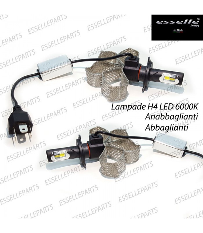 KIT H4 A LED PER FIAT PANDA III LAMPADE LED H4 6000K - Foto 5