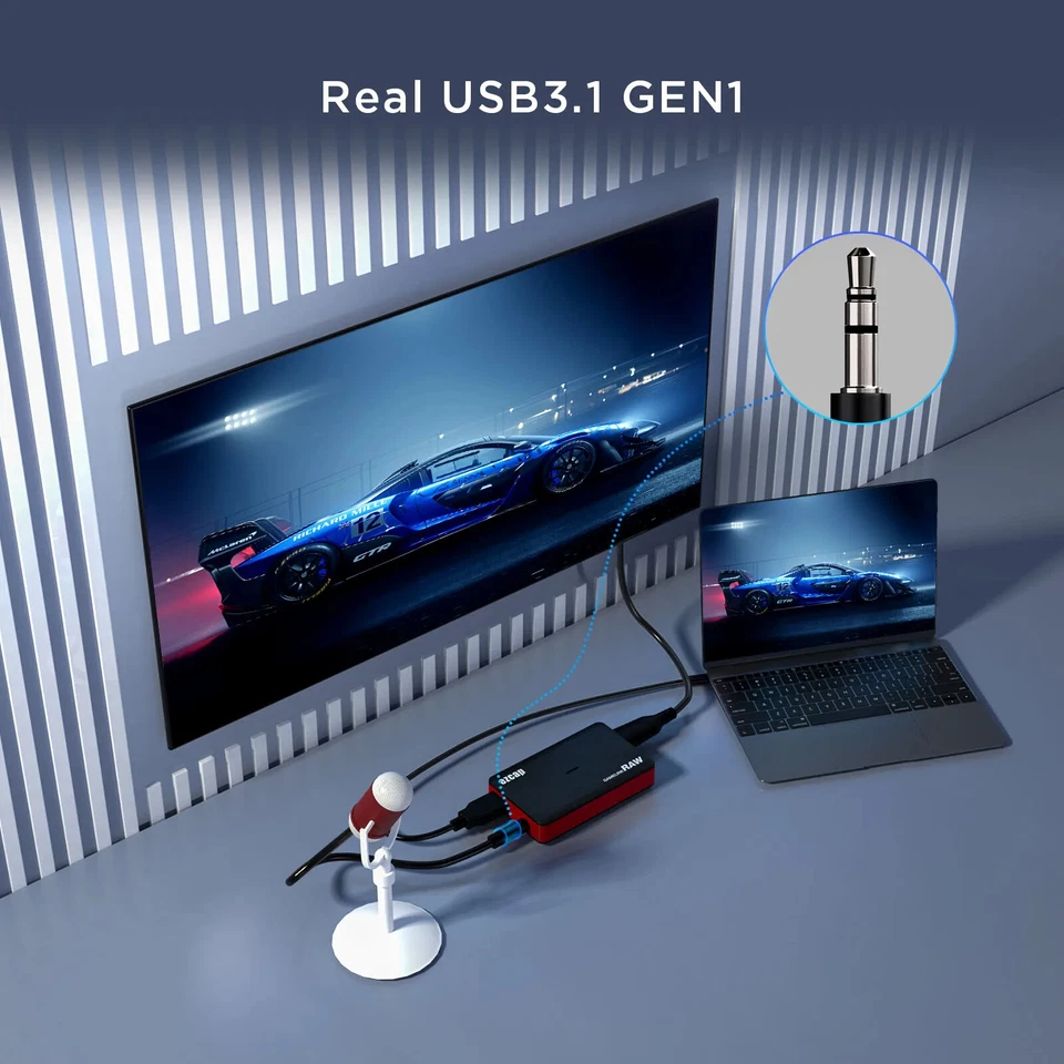 USB 3.0 4K 30hz HDMI Video Capture Card for Game Recording Camera Live Streaming - Image 2 of 4