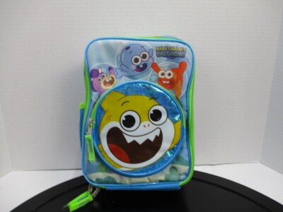 Baby Shark Lunchbox Bag Boy Girl Blue 3 Compartment Vinyl Insulated 10'' Big Show