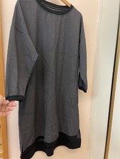 BEAUTIFUL COMFY WORK PARTY UNIQUE TUNIC GRAY COTTON DRESS M-XL