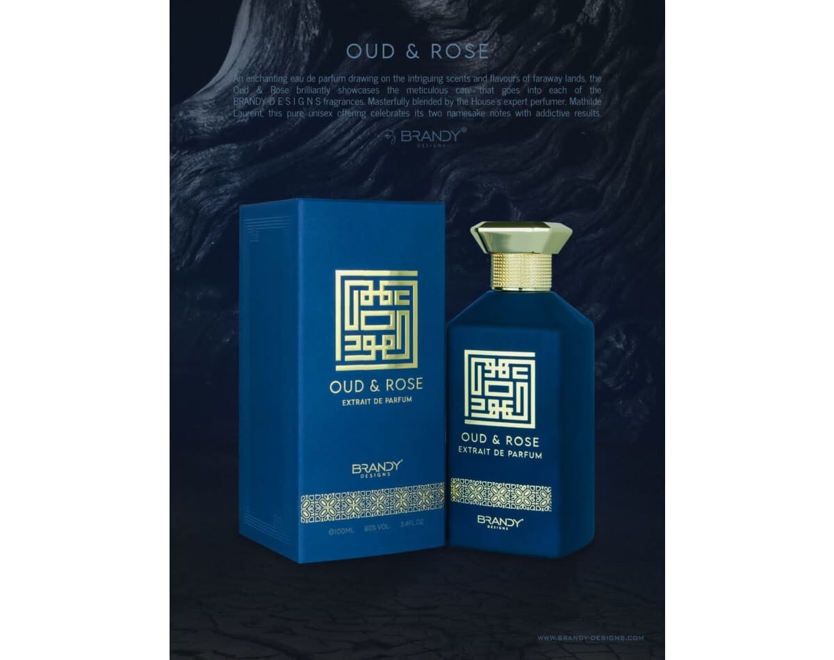 OUD & ROSE EXTRAIT DE PERFUM 100ml ARABIAN WOODY FRAGRANCE BY BRANDY