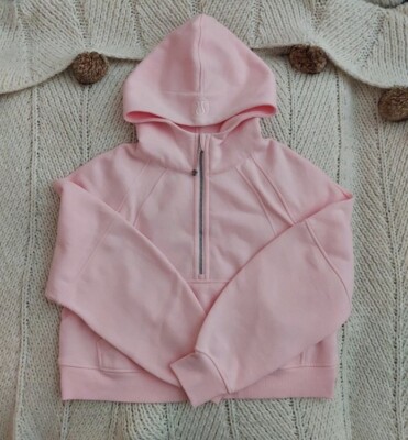LULULEMON Scuba Oversized Half Zip Hoodie Strawberry Milkshake M/L 