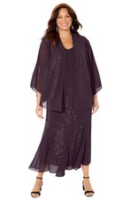 Catherines Women's Plus Size Masquerade Beaded Dress Set