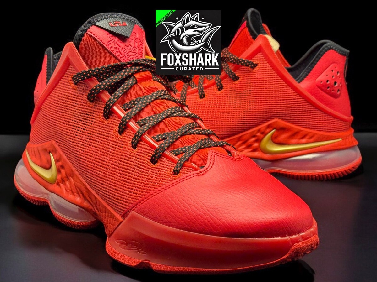 Size 12.5M Nike LeBron XIX 19 Low Crimson Red DO9829600
