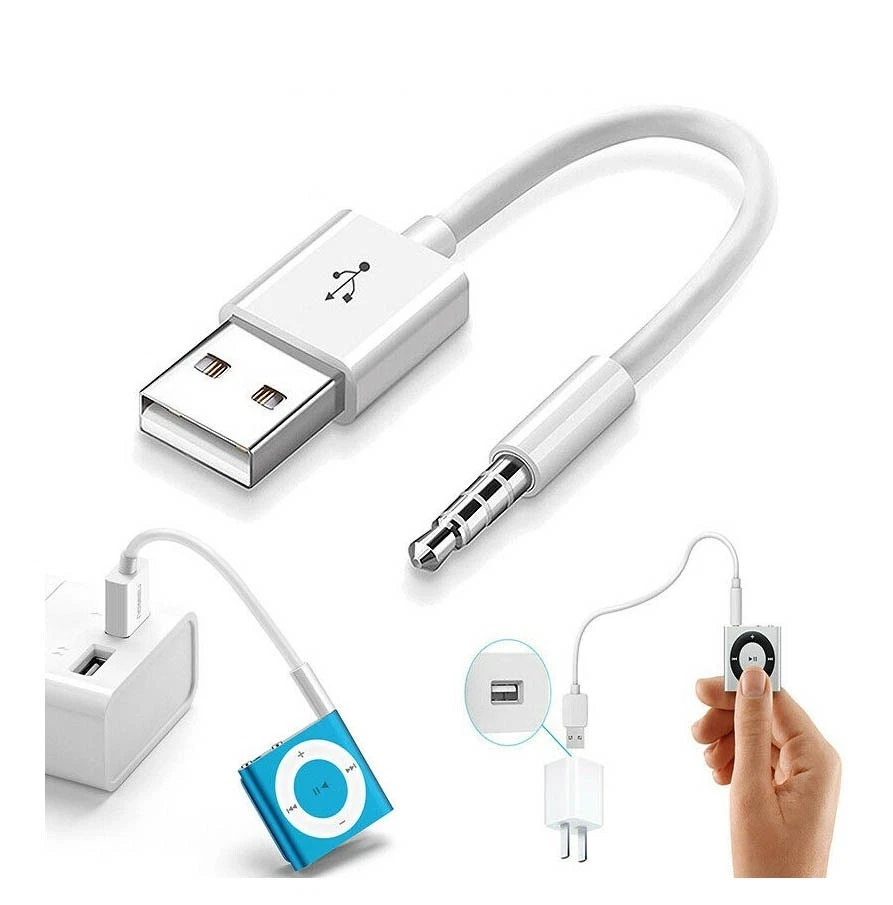 Portable USB Charger Data Sync Cable Lead for 3rd 4th 5th Gen iPod Shuffle - Image 2 of 4