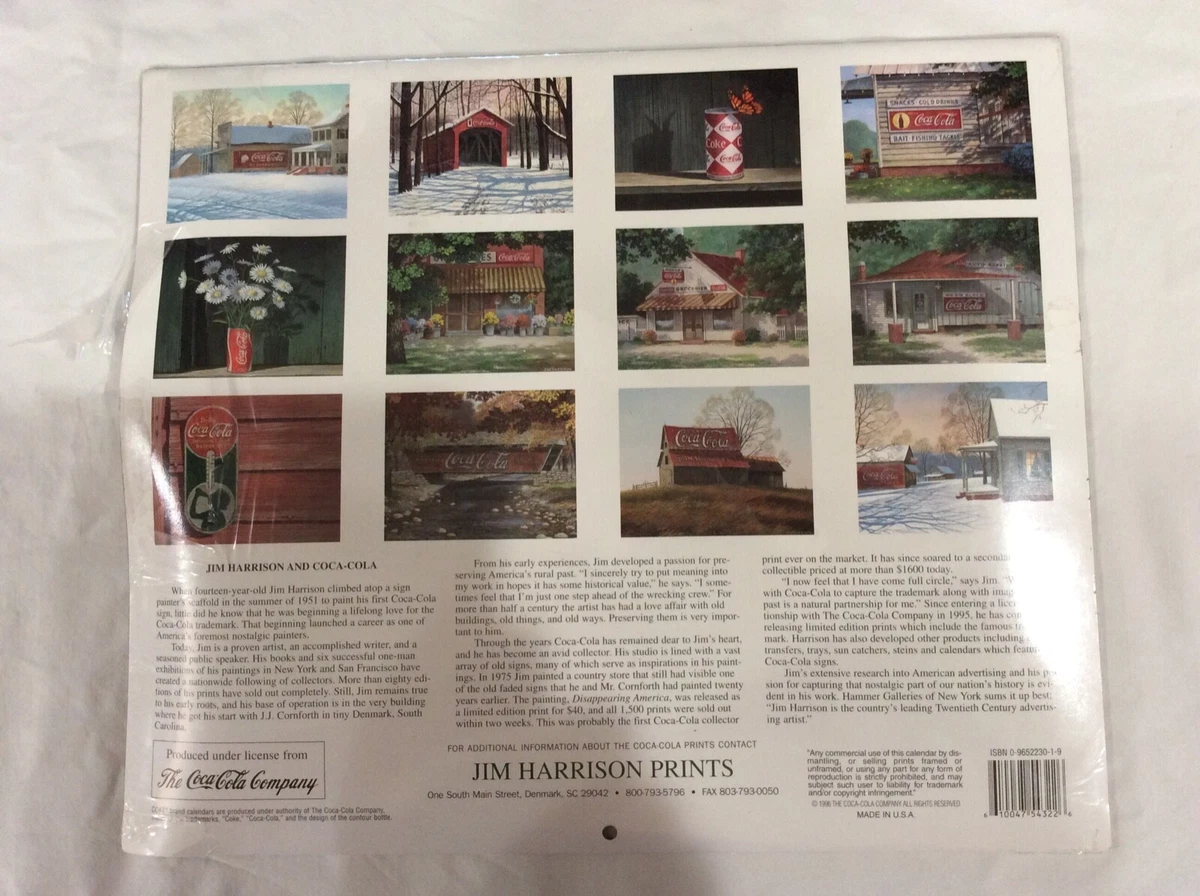 Coca-Cola Calendar 1998 The Americana by Jim Harrison in original clear  overwrap | eBay