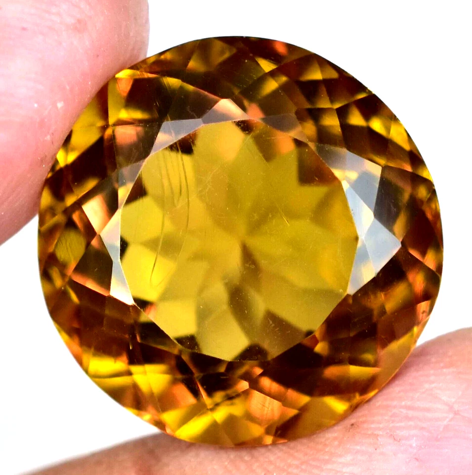 Натуральный редкий найденный СЕРТИФИЦИРОВАННЫЙ драгоценный камень DIASPORE 28,25 карата с изменением цвета круглой огранки - Изображение 2 из 4