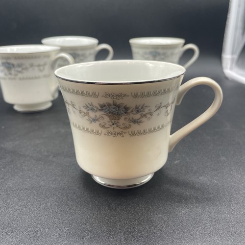 Vintage Diane by Wade Japan Fine Porcelain China Tea Cups Set Of 4 Exc Condition - Picture 4 of 5
