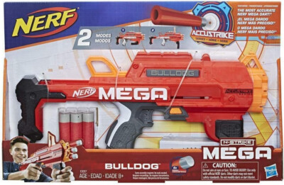 N-Strike Spielzeugpistole Mega Foam Darts Blaster Bulldog Shooter Action Spielspaß