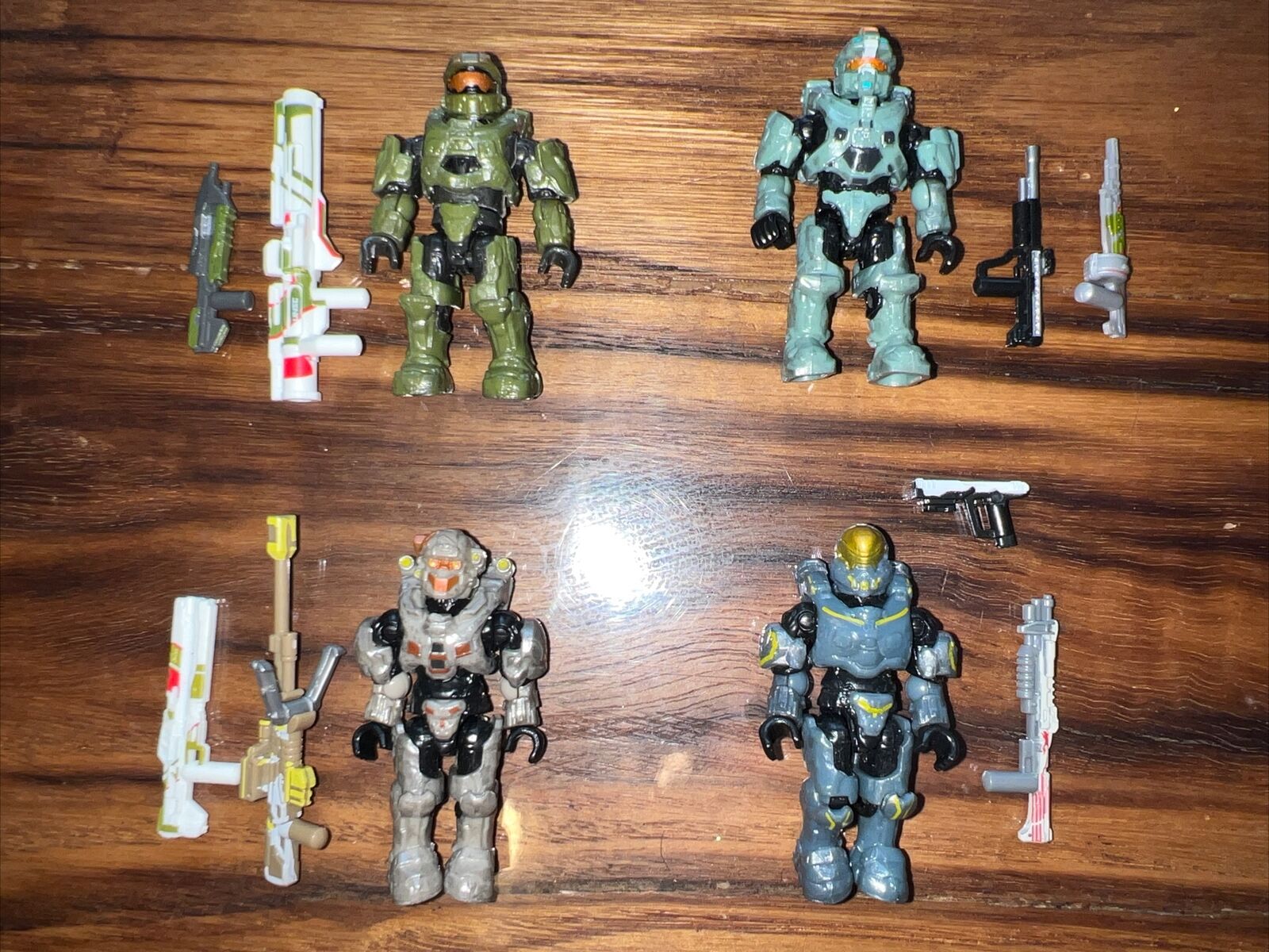 Halo Mega Construx Blue Team All Figures With Weapons From Set DYH87 Fred Kelly
