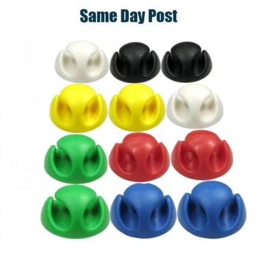 JSUNIVERSE Cable Drop clip desk tidy organizer wire cord lead USB CHARGER HOLDER color UK