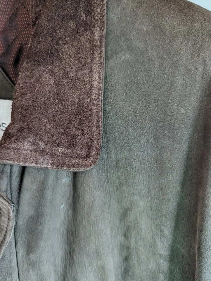 VTG Bloomingdale’s By Sawyer Of Napa Women's Soft Leather Jacket Sz L Sage Green - Image 4 of 4