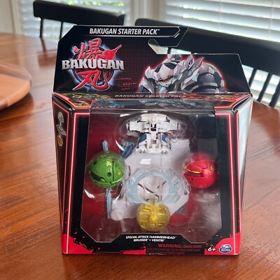 Bakugan Starter Pack Brand New in Box Special Attack Hammerhead, Bruiser, Ventri