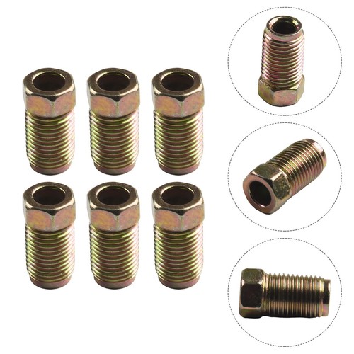 Galvanized 6 Metric Brake Pipe Fittings Unions Metric 10mm x 1mm for 3/